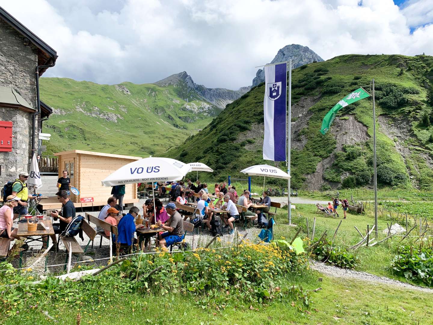 Terrasse der Ravensburger Hütte