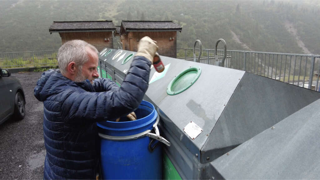 Recycling auf der Ravensburger Hütte